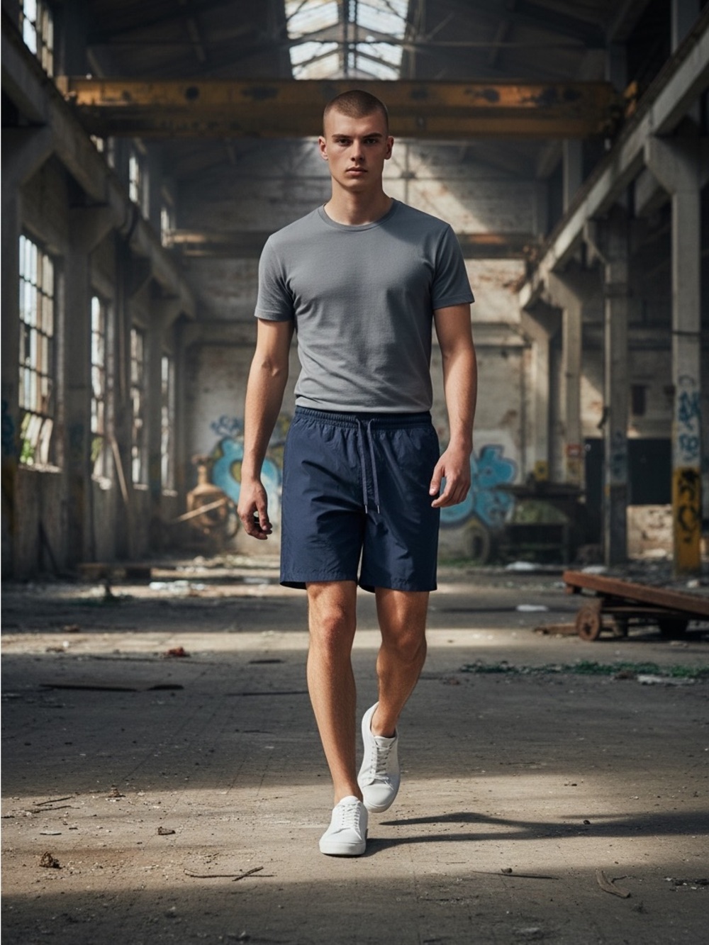 CRZ Yoga Men's Navy Performance Athletic Shorts